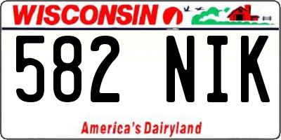 WI license plate 582NIK