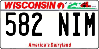 WI license plate 582NIM