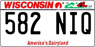WI license plate 582NIQ