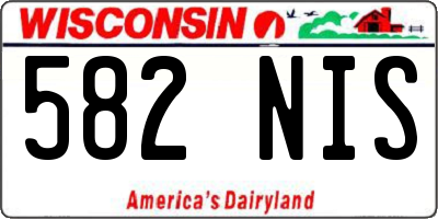 WI license plate 582NIS