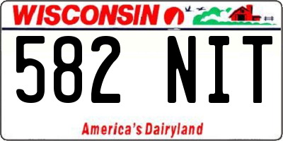 WI license plate 582NIT
