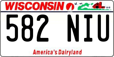 WI license plate 582NIU