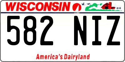 WI license plate 582NIZ