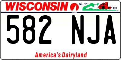 WI license plate 582NJA