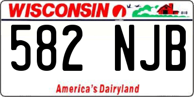 WI license plate 582NJB