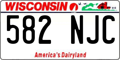 WI license plate 582NJC