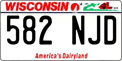 WI license plate 582NJD