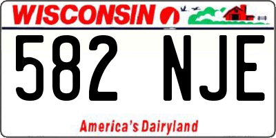 WI license plate 582NJE