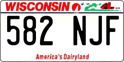 WI license plate 582NJF