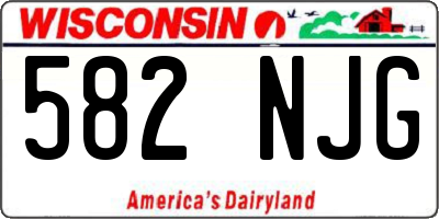 WI license plate 582NJG