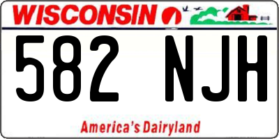 WI license plate 582NJH