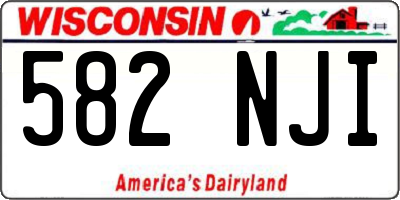 WI license plate 582NJI