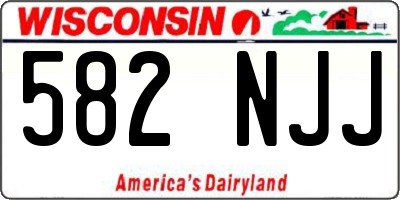 WI license plate 582NJJ