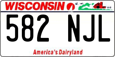 WI license plate 582NJL
