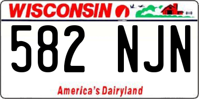 WI license plate 582NJN