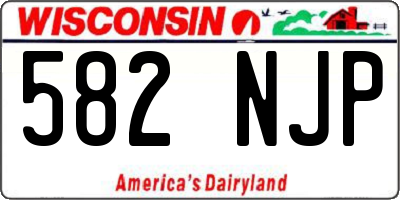 WI license plate 582NJP