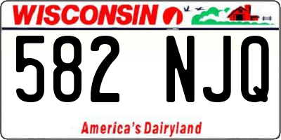 WI license plate 582NJQ