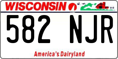 WI license plate 582NJR