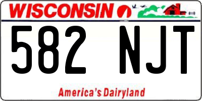 WI license plate 582NJT