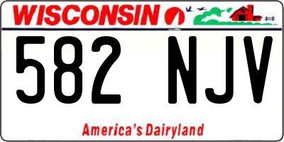 WI license plate 582NJV