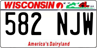 WI license plate 582NJW