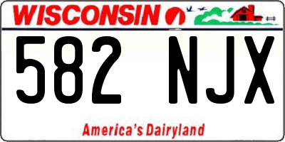 WI license plate 582NJX