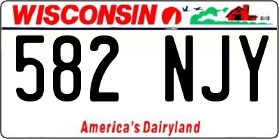 WI license plate 582NJY