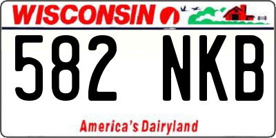 WI license plate 582NKB