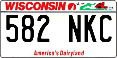 WI license plate 582NKC