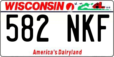 WI license plate 582NKF