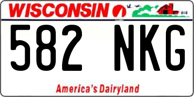 WI license plate 582NKG
