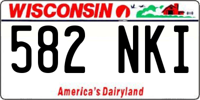 WI license plate 582NKI