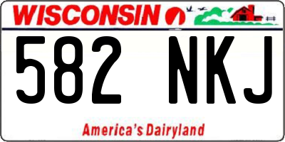 WI license plate 582NKJ