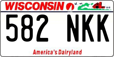 WI license plate 582NKK
