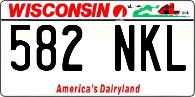 WI license plate 582NKL