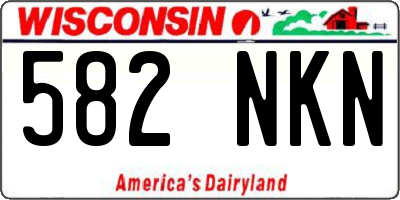 WI license plate 582NKN