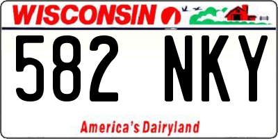 WI license plate 582NKY