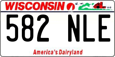WI license plate 582NLE