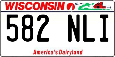 WI license plate 582NLI