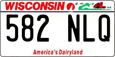 WI license plate 582NLQ