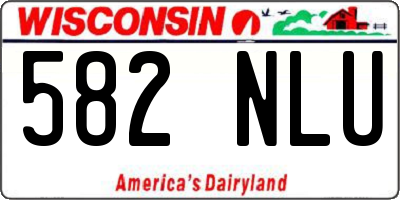 WI license plate 582NLU