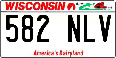 WI license plate 582NLV
