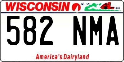 WI license plate 582NMA