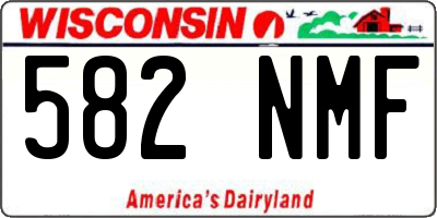 WI license plate 582NMF