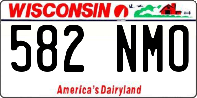 WI license plate 582NMO