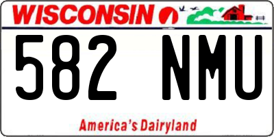 WI license plate 582NMU