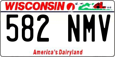 WI license plate 582NMV
