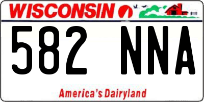 WI license plate 582NNA