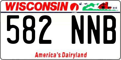 WI license plate 582NNB
