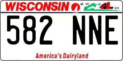 WI license plate 582NNE